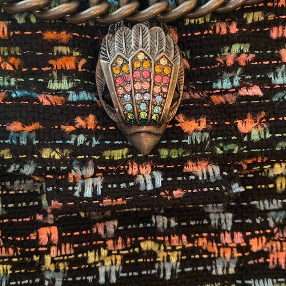 ๐ฏ Authentic KURT GEIGER TWEEDED Multicolor/ Neon Small Bag - Picture 3 of 15